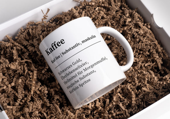 Tasse mit Spruch Positive Perspektiven: Kaffee Büro
