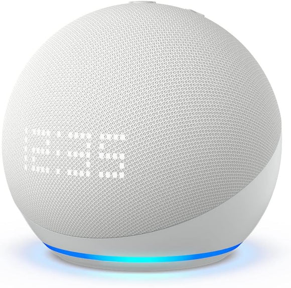 Echo Dot mit Uhr 5. Generation Amazon Smart Speaker mit Alexa Weiß