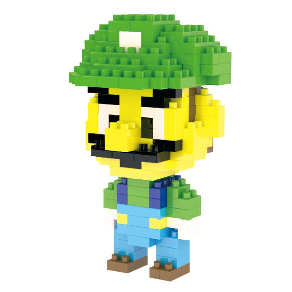 Luigi Super Mario LNO Micro-Bricks Figur Bausatz - Tinisu
