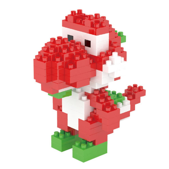 Yoshi Rot Super Mario LNO Micro-Bricks Figur Bausatz - Tinisu