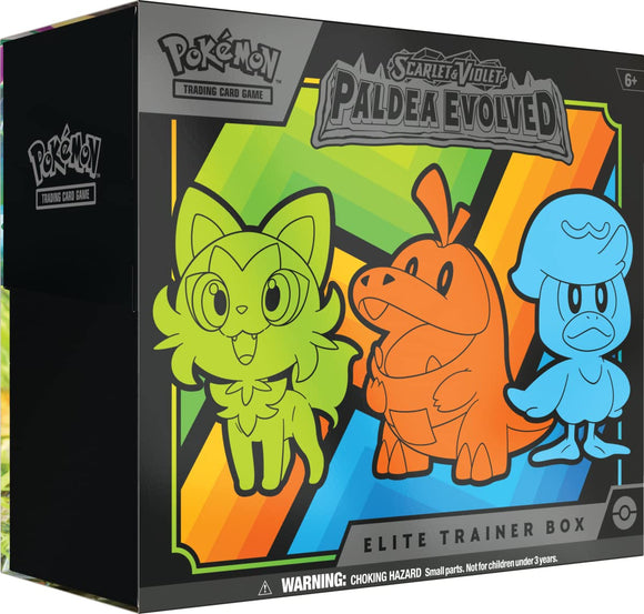 Pokemon TCG Entwicklungen in Paldea / Paldea Evolved Elite Trainer / Top-Trainer Box (ETB) Sammelkartenspiel