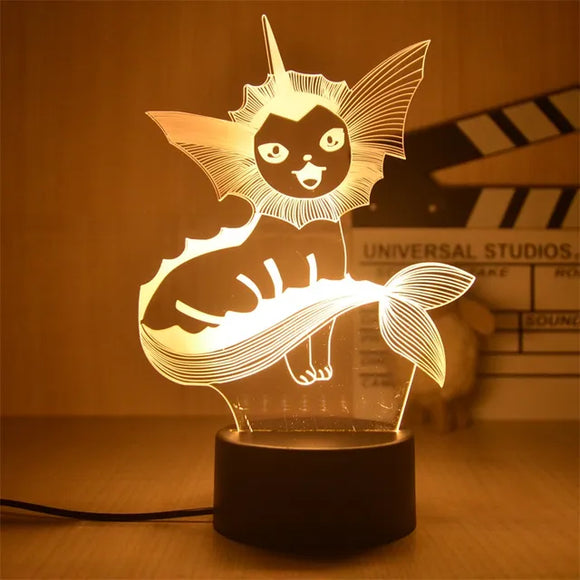 Pokemon Nachtlampe Aquana - 3D Lampe für Kinder Vaporeon