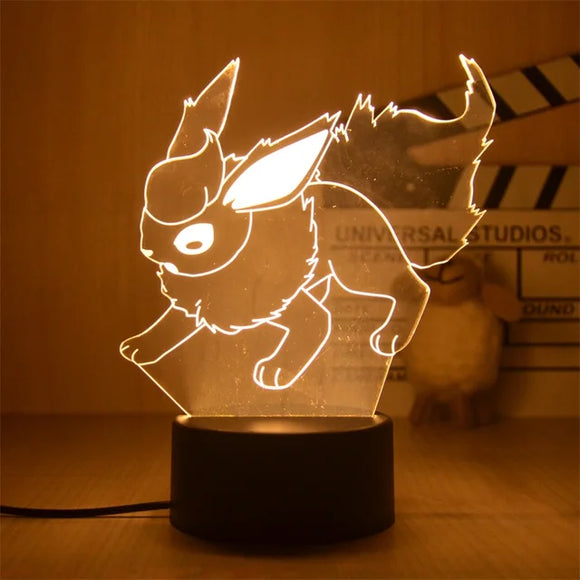 Pokemon Nachtlampe Flamara - 3D Lampe für Kinder Flareon