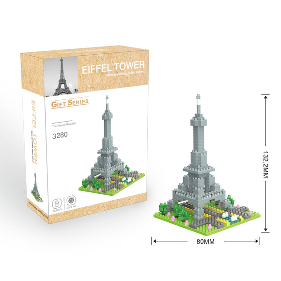 Eiffelturm Paris Wahrzeichen Modell LNO Micro-Bricks Bausteine - Tinisu