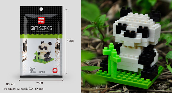 Panda Figur Bausteine Modell LNO Micro-Bricks - Tinisu