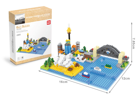 Sydney Hafen Szene Australien Modell LNO Micro-Bricks Bausteine - Tinisu