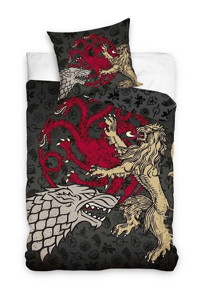 Game of Thrones Bettwäsche - weiche Baumwolle 140x200 cm Kissen und Decke