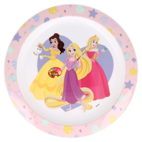 Disney Prinzessinen Plastik-Teller Kunststoffset für Kinder - Mikrowelle geeignet