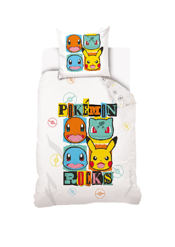 Pokemon Bettwäsche - weiche Baumwolle 160x200 cm Kissen und Decke