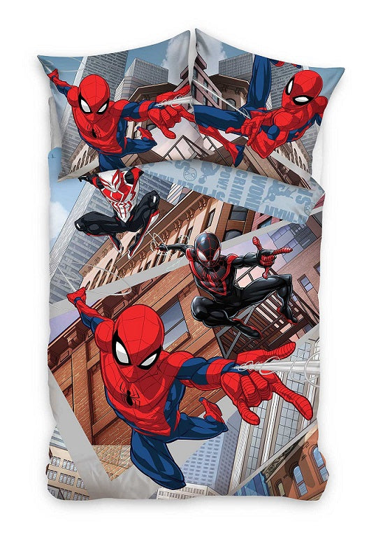 Spiderman Bettwäsche - weiche Baumwolle 135x200 cm Kissen und Decke