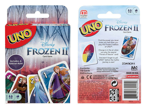 Uno Frozen 2 Kartenspiel Gesellschaftsspiel Karten / Cards - Tinisu