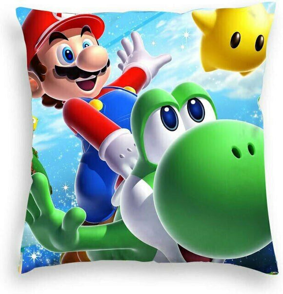 Super Mario Kissenbezug Mario und Yoshi 45cm x 45cm - Tinisu