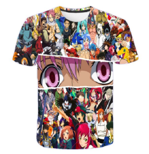 Anime T-Shirt für Kinder (Unisex)- Motiv: Diverse Anime - Tinisu