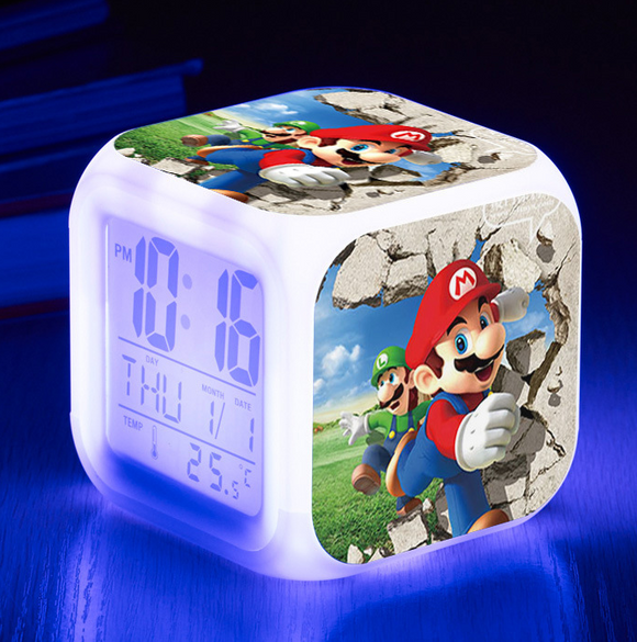 Super Mario - Digitaluhr / Wecker (Licht+Temperatur+Datum) - Tinisu