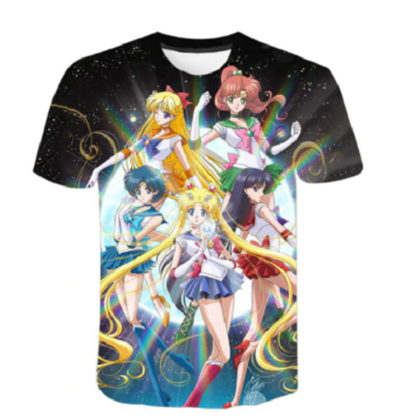 Sailor Moon T-Shirt für Kinder (Unisex) - Motiv: Sailor Moon Team - Tinisu