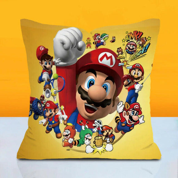Super Mario Kissenbezug Mario Party 45cm x 45cm Kissen - Tinisu