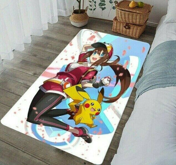 Teppich Pokemon Trainer mit Pikachu 60cm*40cm Japan Rutschfeste Fußmatte - Tinisu