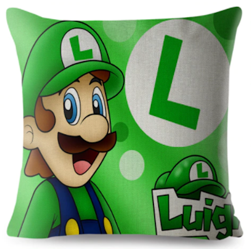 Super Mario Kissenbezug Luigi 45cm x 45cm - Tinisu