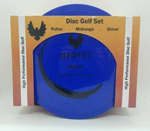 Updisc Discgolf Set - PUTTER, MIDRANGE, DRIVER - High Performance Series - Tinisu
