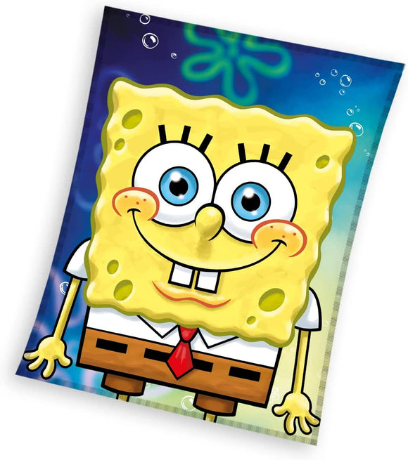 Spongebob weiche Decke für Kinder 110 x 140 cm Kuscheldecke - Tinisu