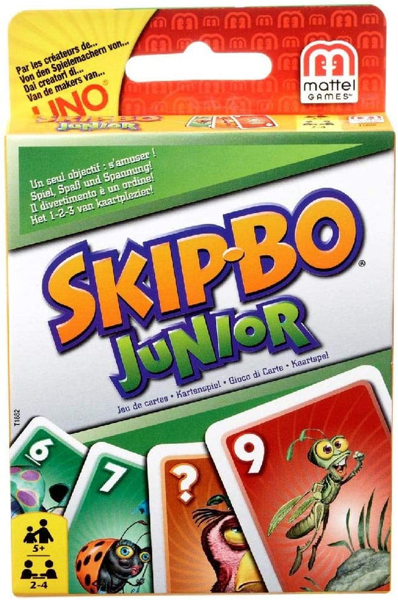 Skip-Bo Junior Kartenspiel für Kinder, geeignet für 2 - 4 Spieler Mattel Games T1882 - Tinisu