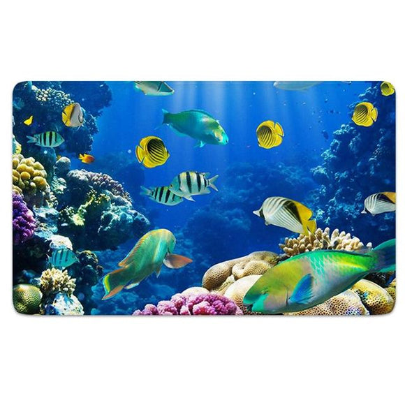 Meerwelt Teppich Ozean Fische Fußmatte 60cm * 40cm - Tinisu