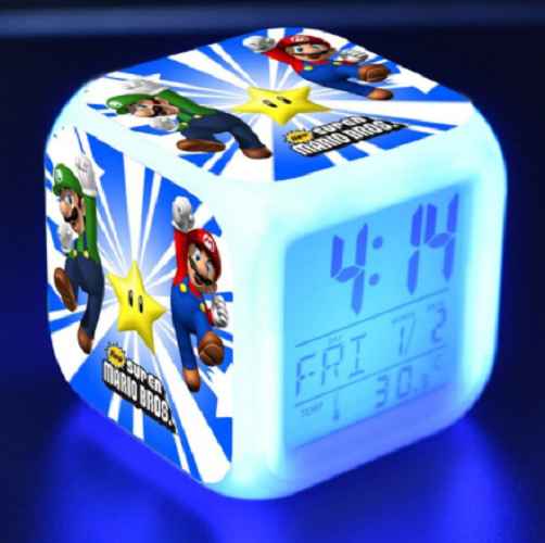 Super Mario Bros. (Luigi) - Digitaluhr / Wecker (Licht, Temperatur, Datum) - Tinisu