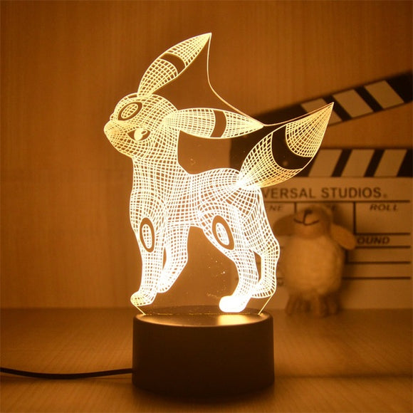 Pokemon Nachtlampe Nachtara - 3D Lampe für Kinder Umbreon - Tinisu