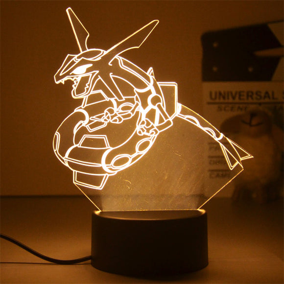 Pokemon Nachtlampe Rayquaza - 3D Lampe für Kinder - Tinisu