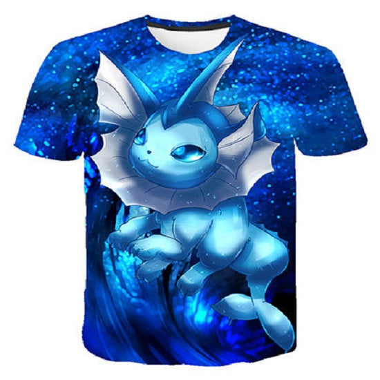 Pokemon T-Shirt für Kinder (Unisex) - Motiv: Aquana / Vaporeon - Tinisu