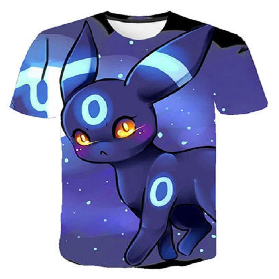 Pokemon T-Shirt für Kinder (Unisex) - Motiv: Nachtara / Umbreon (Shiny) - Tinisu