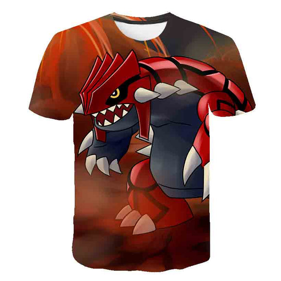 Pokemon T-Shirt für Kinder (Unisex) - Motiv: Groudon - Tinisu