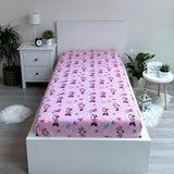 Minnie Maus Spannbettlaken - 90x200 cm Bettbezug Einzelbett Matratzenbezug