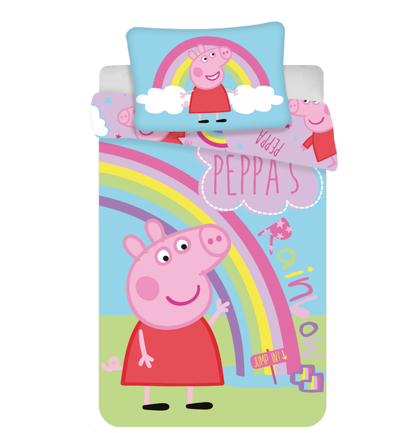 Peppa Pig Wutz Kinder-Bettwäsche Mickey 100 x 135 cm - weiche Baumwolle
