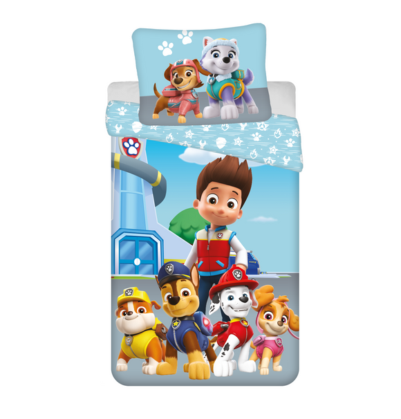 Paw Patrol Kinder Bettwäsche - weiche Baumwolle 140x200 cm Kissen und Decke