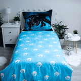 Drachenzähmen leicht gemacht HTTYD Bettwäsche mit Leuchteffekt - weiche Baumwolle 140x200 cm Kissen und Decke