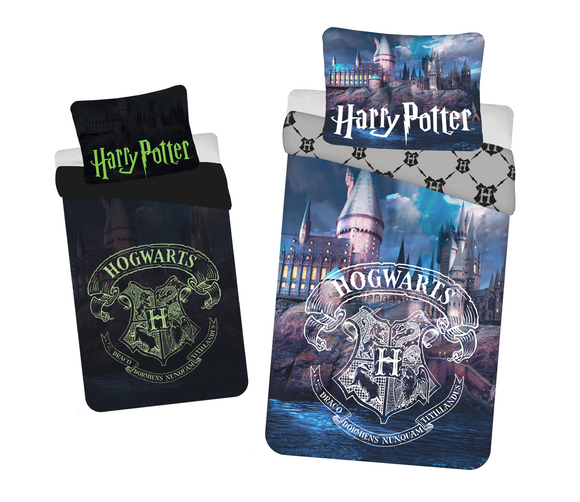 Harry Potter Bettwäsche - weiche Baumwolle 140x200 cm leuchtend Kissen und Decke
