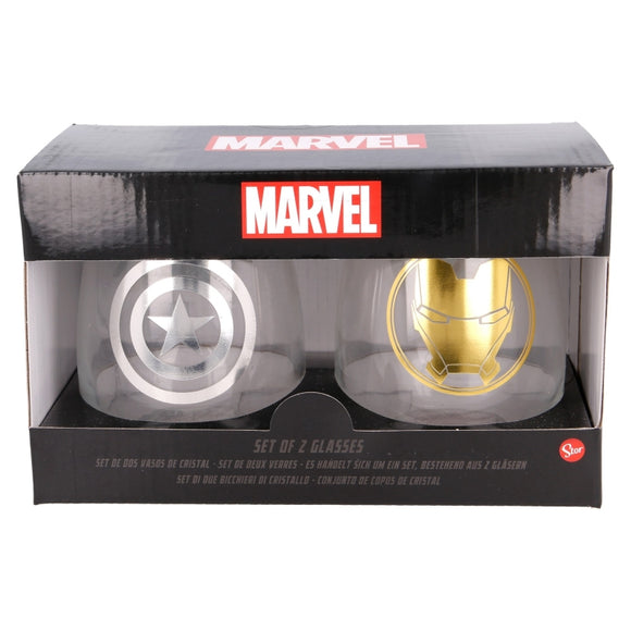 2 Marvel Avengers Gläser 500 ml Captain America