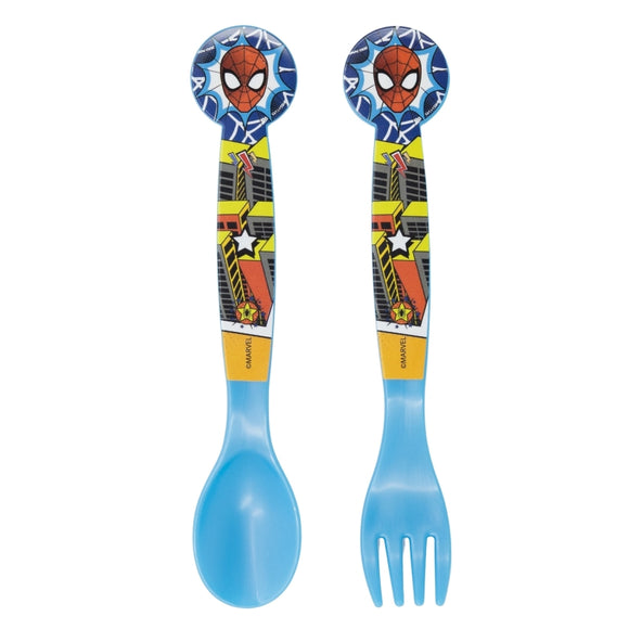 Spiderman Kinder Plastik Besteck Set - 2 Teile Marvel