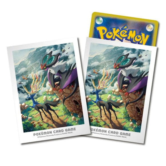 Pokemon Karten Hüllen Premium 64x Xerneas & UHaFnir Sleeves TCG