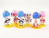 6 Re-Zero Figuren Sammlung (Figuren 10-12cm): Diverse Outfits ; Emilia, Rem, Ram