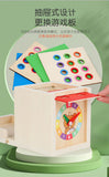 Montessori Holz Lernbox – Multifunktionales Steck- & Formenpuzzle für Kinder