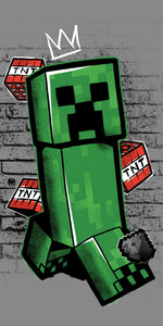 Minecraft Creeper Handtuch Strand Badetuch 70x140cm