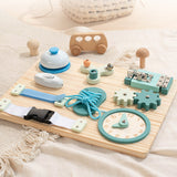 Montessori Beschäftigung Board - Sensorisches Brett - Kinder Lernspielzeug für Feinmotorik ab 3 Jahre