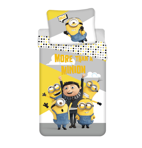 Minions Bettwäsche - weiche Baumwolle 140x200 cm Kissen und Decke