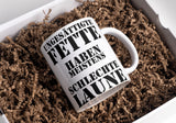 Lustige Kaffeetasse "Ungesättigte Fette Haben Meistens Schlechte Laune" Männer Vatertag Tasse Büro Geschenk