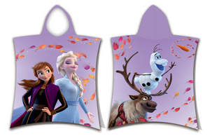 Frozen Kinder Poncho weicher Poncho kuschelig 50 x 110 cm Kuscheldecke