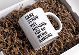 Lustige Kaffeetasse "Ganz schön viel Meinung für so wenig Ahnung" Frühstück Morgen Arbeit Tasse Büro Geschenk