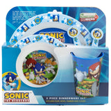 Sonic Plastik Geschirr Set 5-Teile Kunststoffset für Kinder