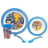 Pokemon Plastik Geschirr Set 5-Teile Kunststoffset für Kinder